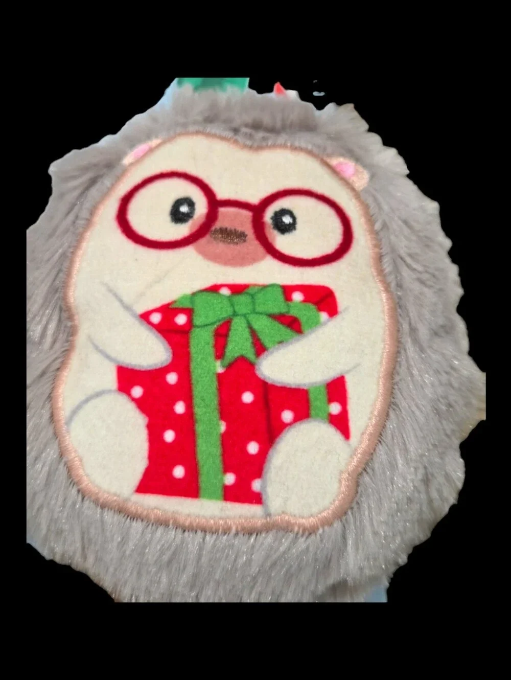 Fringe Studio Small Hedgehog Christmas Plush Squeaky Dog Toys Set